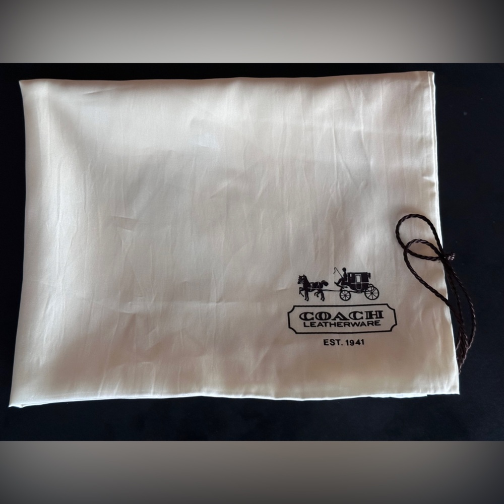 Coach White Satin Large Dust Bag